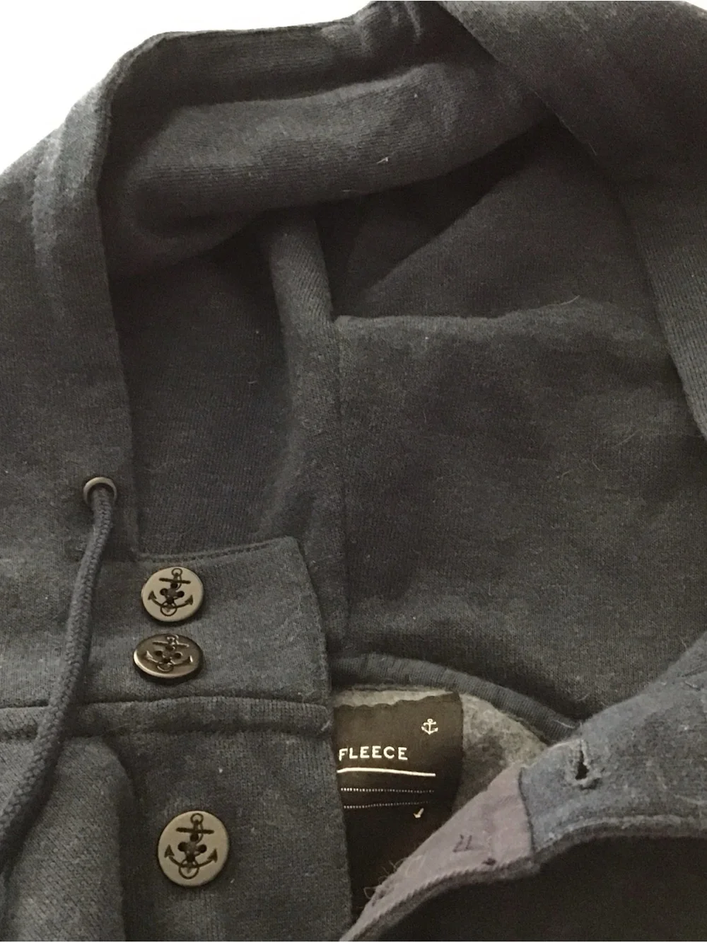 J. Crew NWT Men’s XL Blue Hooded Outerwear Fleece Pullover Shirt Jacket